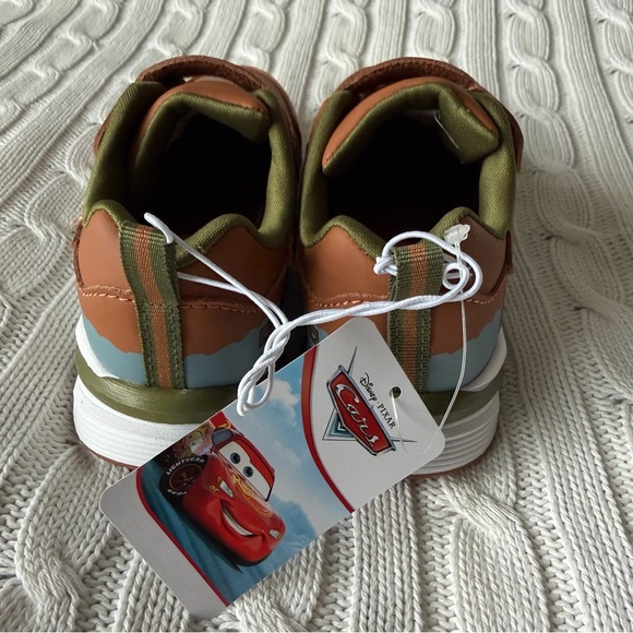Disney Pixar Cars Tow Mater Sneakers 10 Toddler Boys Shoes Kachow 95 Race Ready - Picture 5 of 9